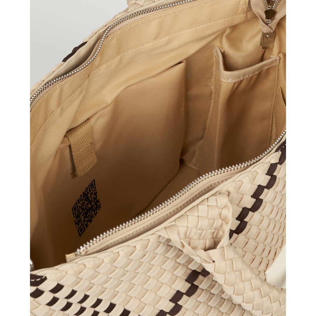 BAG Sylvia 'CHILL VIBES' | beige & dark brown