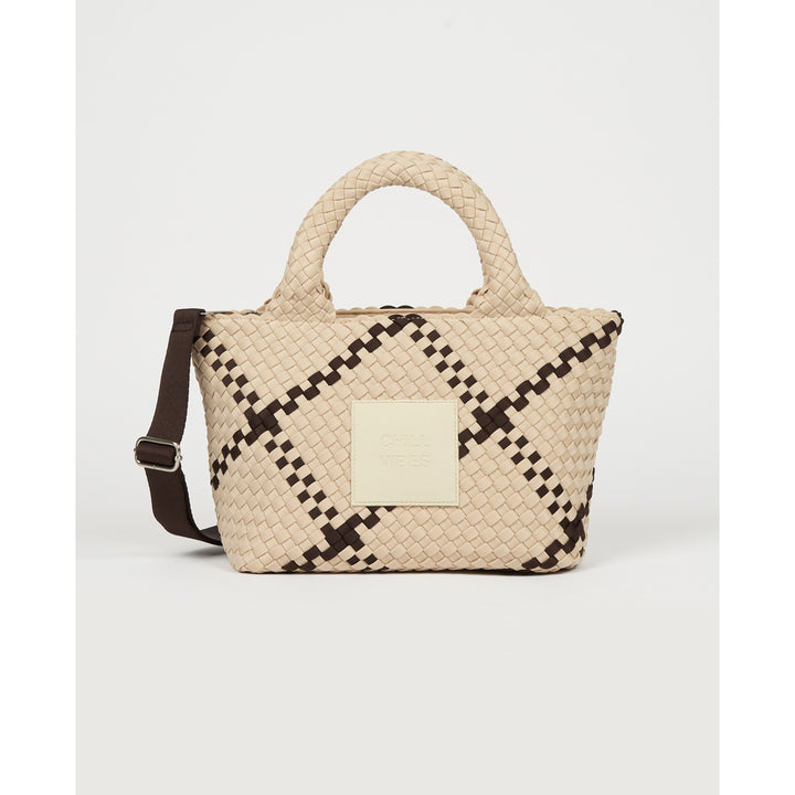 BAG Amelia 'CHILL VIBES' | beige & dark brown