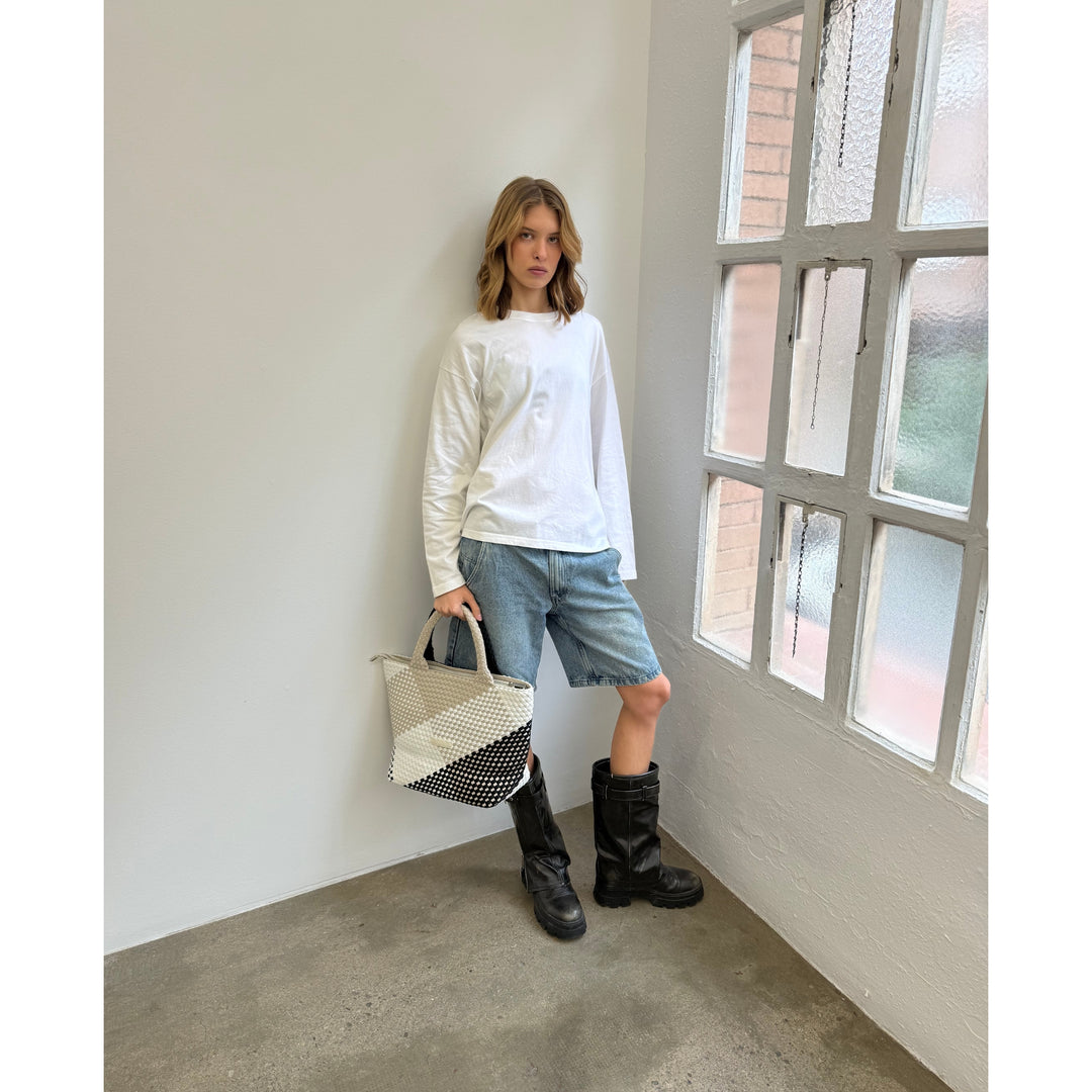BAG Sylvia 'FREE LOVE' | black&beige&white