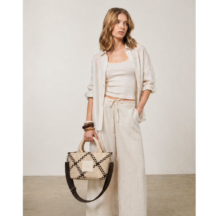 BAG Amelia 'CHILL VIBES' | beige & dark brown