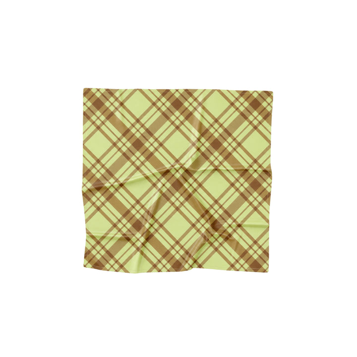 Reversible Square Scarf Roots | Soft Lime & Mocha