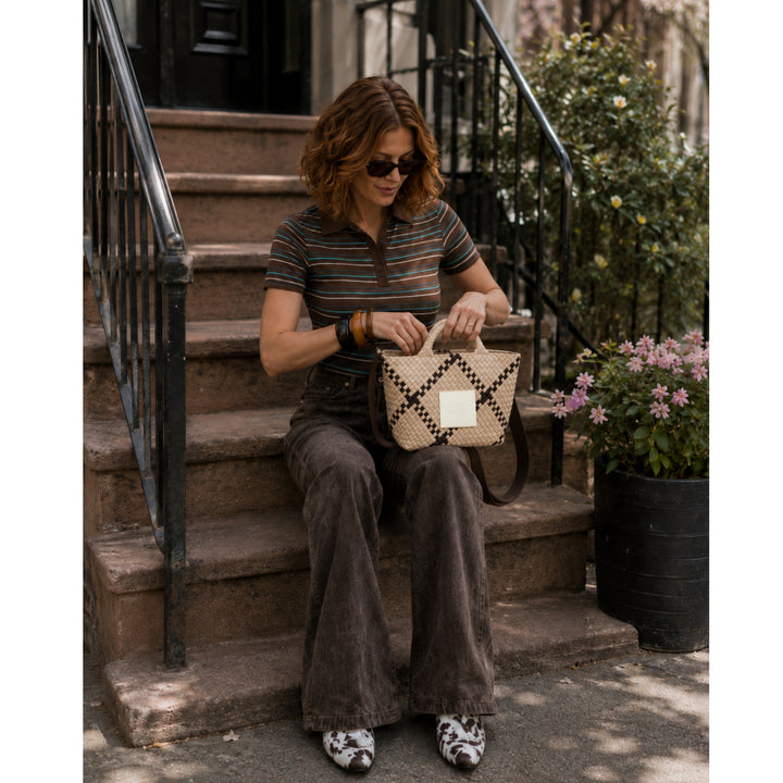 BAG Amelia 'CHILL VIBES' | beige & dark brown