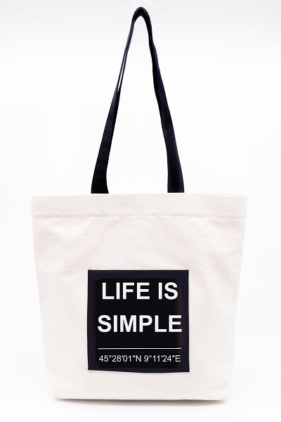 Shopping bag Life is simple crudo