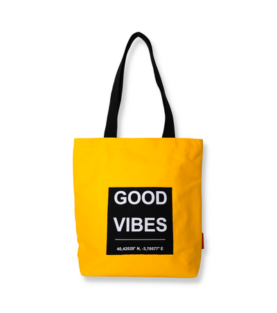 Shopping bag Good vibes yellow