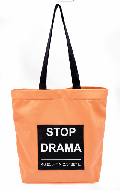Shopping bag Stop Drama naranja