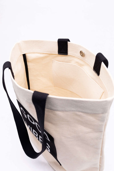 Shopping bag Good vibes crudo
