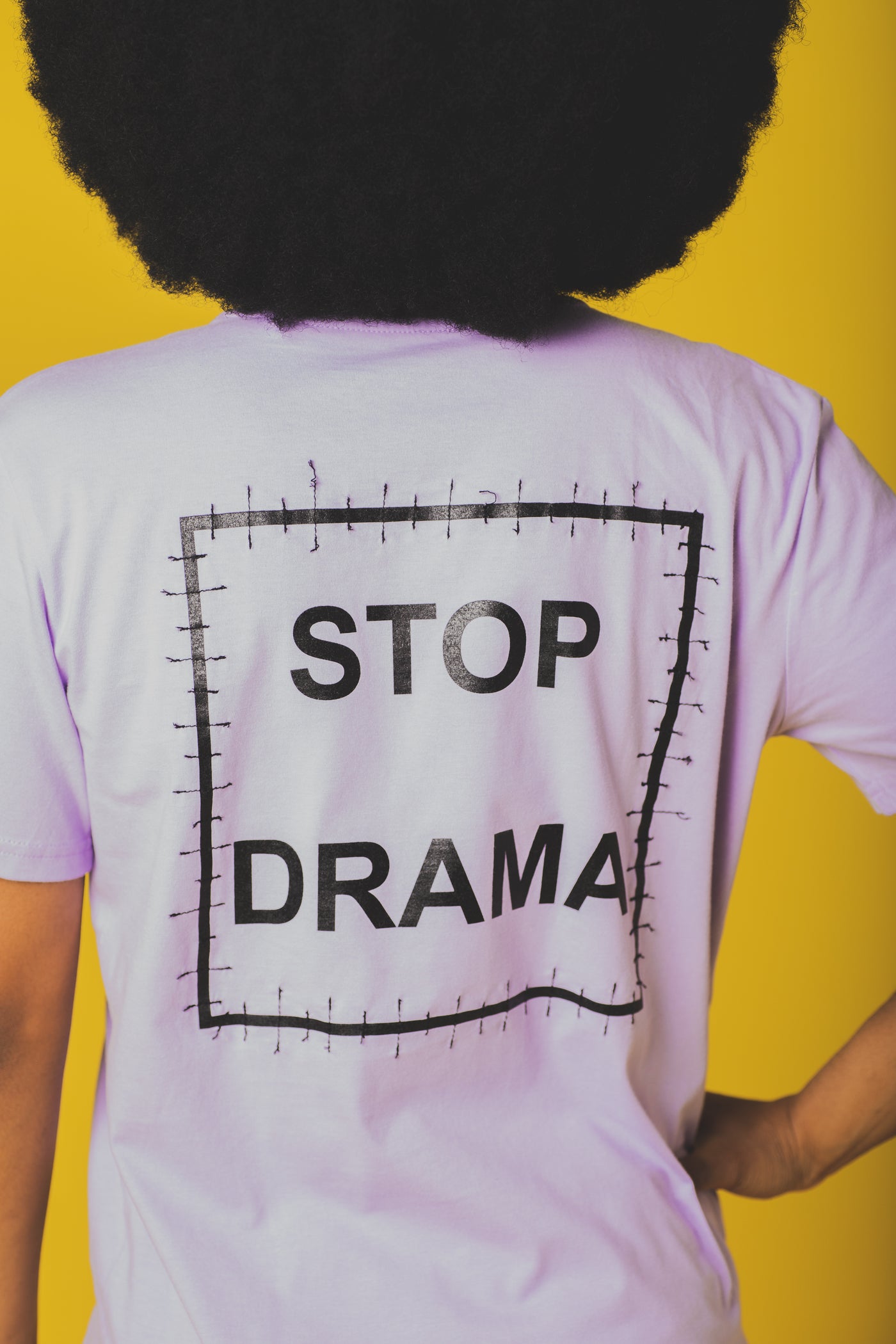 Camiseta Stop Drama lavander