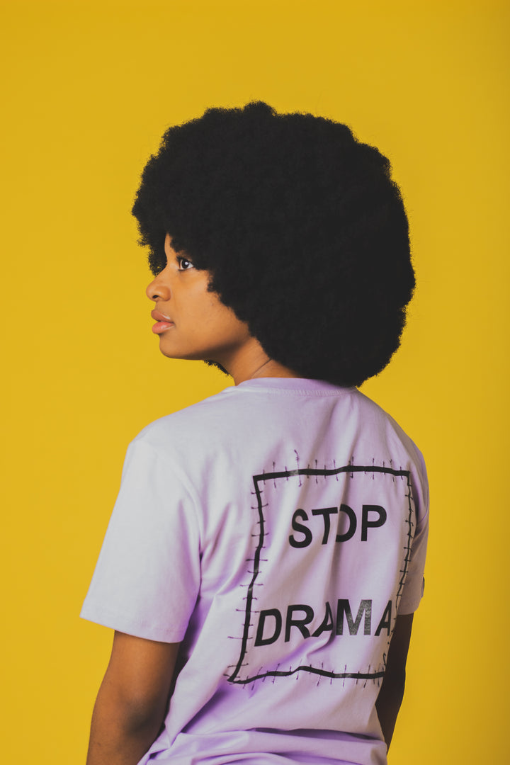 Camiseta Stop Drama lavander